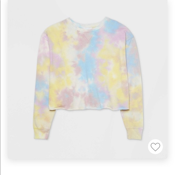 Colsie Tops - Women’s Cropped Lounge Top - Tie Die